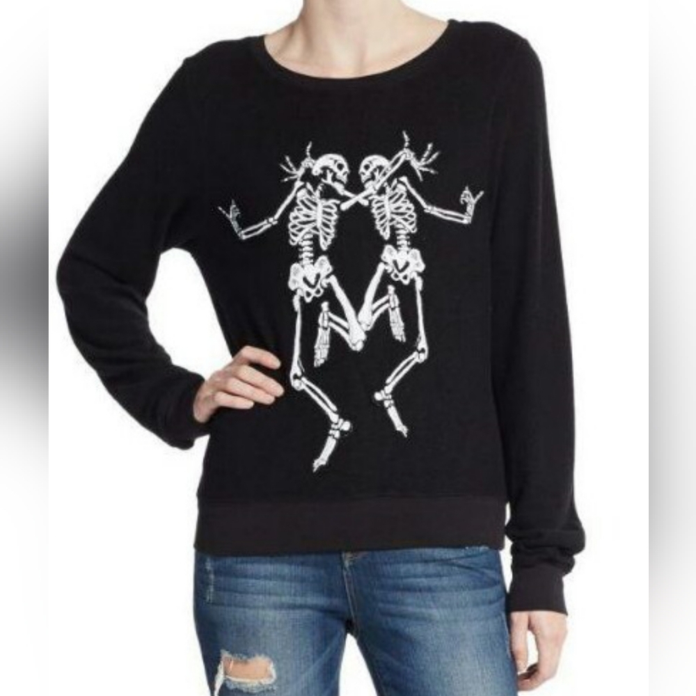 EUC Wildfox OG Dancing Skeleton Sweatshirt